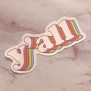 Ya’ll Phrase Southern Stripe Sticker